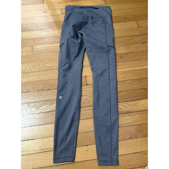 Lululemon Size 4 Speed Up Tight 28" Heathered Black - Picture 3 of 6